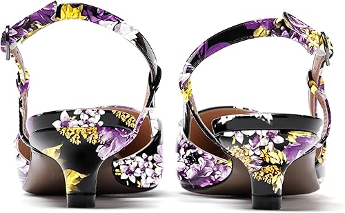 Miniatura 4 de WAYDERNS Zapatos de tacón bajo con correa de tobillo y puntera puntiaguda para mujer, 1.5 pulgadas