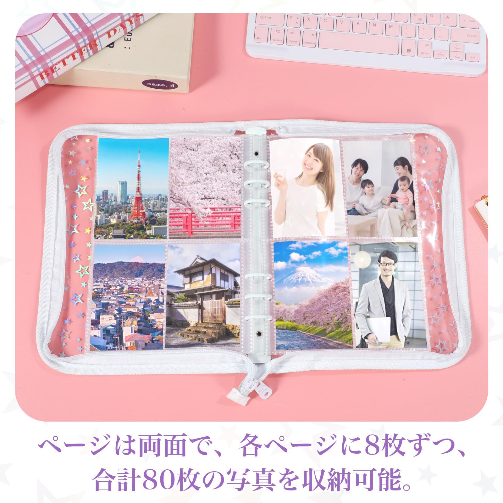 Cabilock 5 Pezzi Raccoglitore Foto A5 con Cerniera in Pvc per Carte e Foto | Custodia Resistente, Chiusura con Zip, Protezione Aggiuntiva, per Organizzare e Mostrare Carte e Foto
