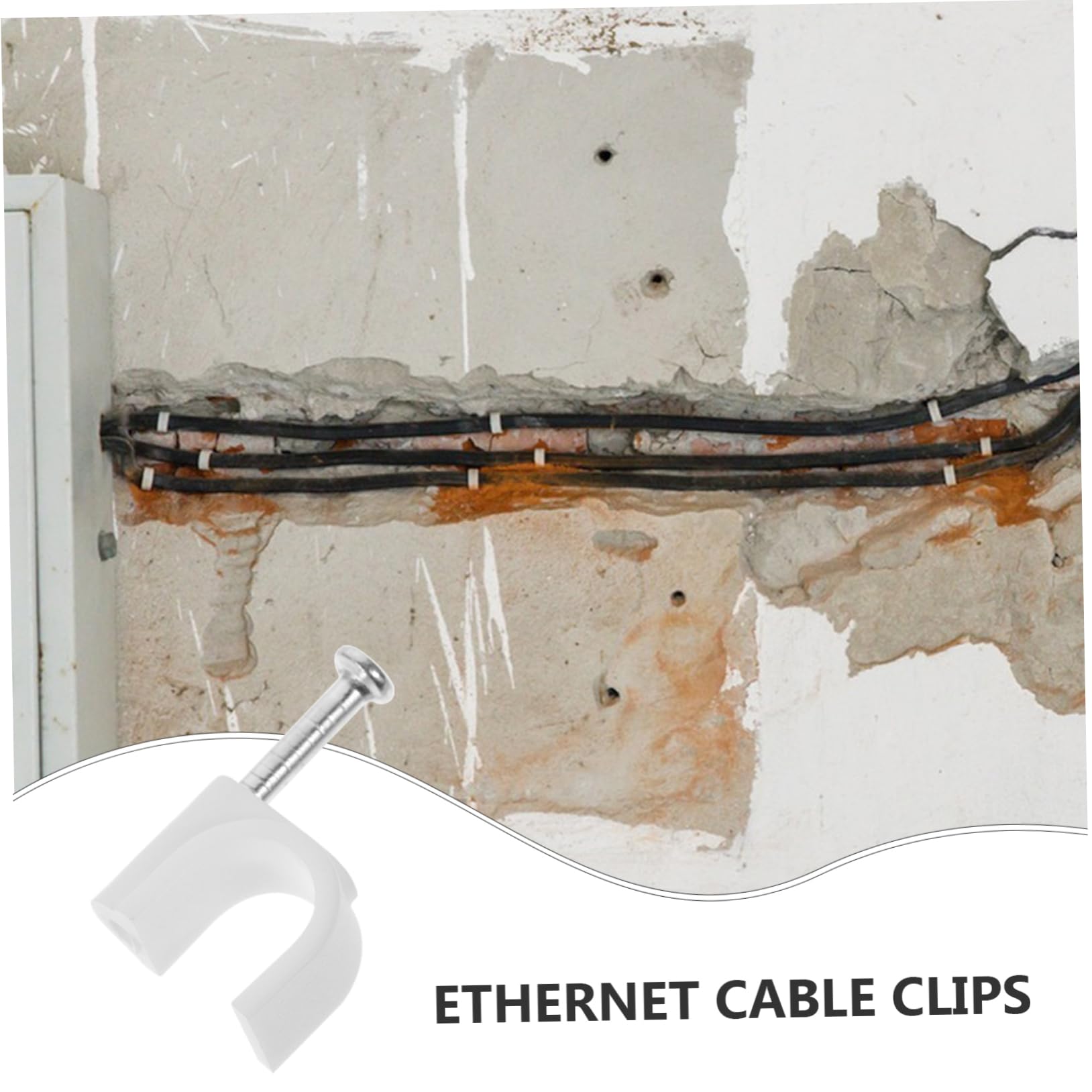 OSALADI 1500stücke Kabelclips Für Wandmontage Kabeltacker Für Flache Ethernet-kabel Lautsprecherkabel Und Coax-kabel Für Zuhause Und Industrie