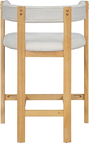 Miniatura 8 de Christopher Knight Home Rylan - Juego de 2 taburetes de bar tapizados de tela moderna para comedor, altura de encimera, taburete de madera de