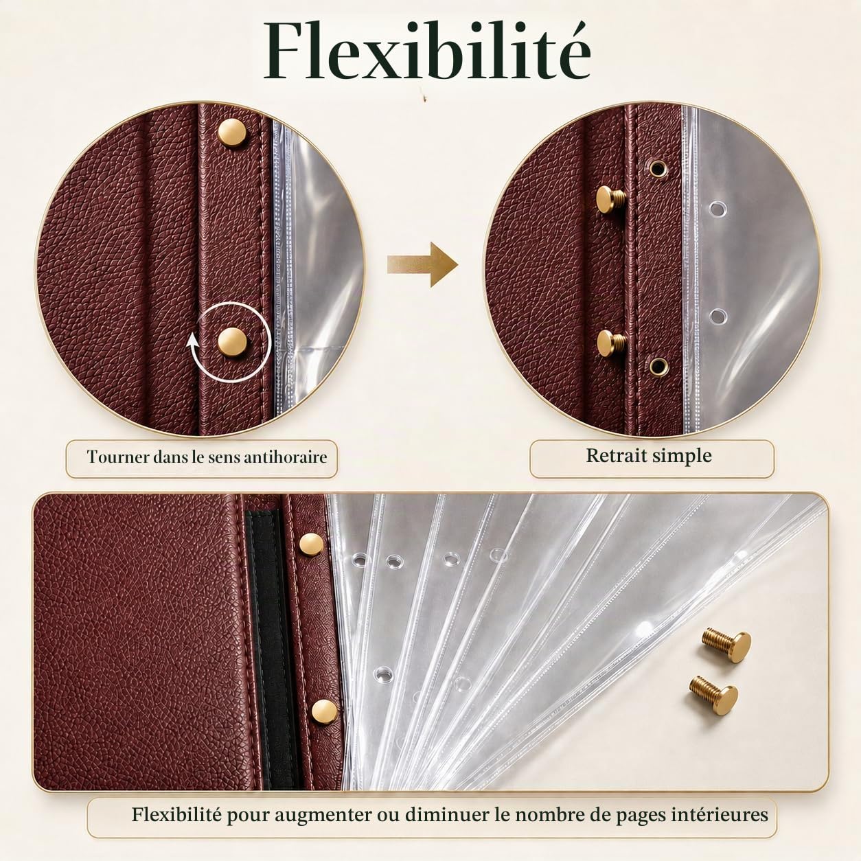 Lot de 2 Porte-Menus A4 – Simili Cuir Écologique – 14 Vues Ajustables – Noir – Livre de Menus Élégant et Durable pour Restaurants, Cafés, Bars, Hôtels
