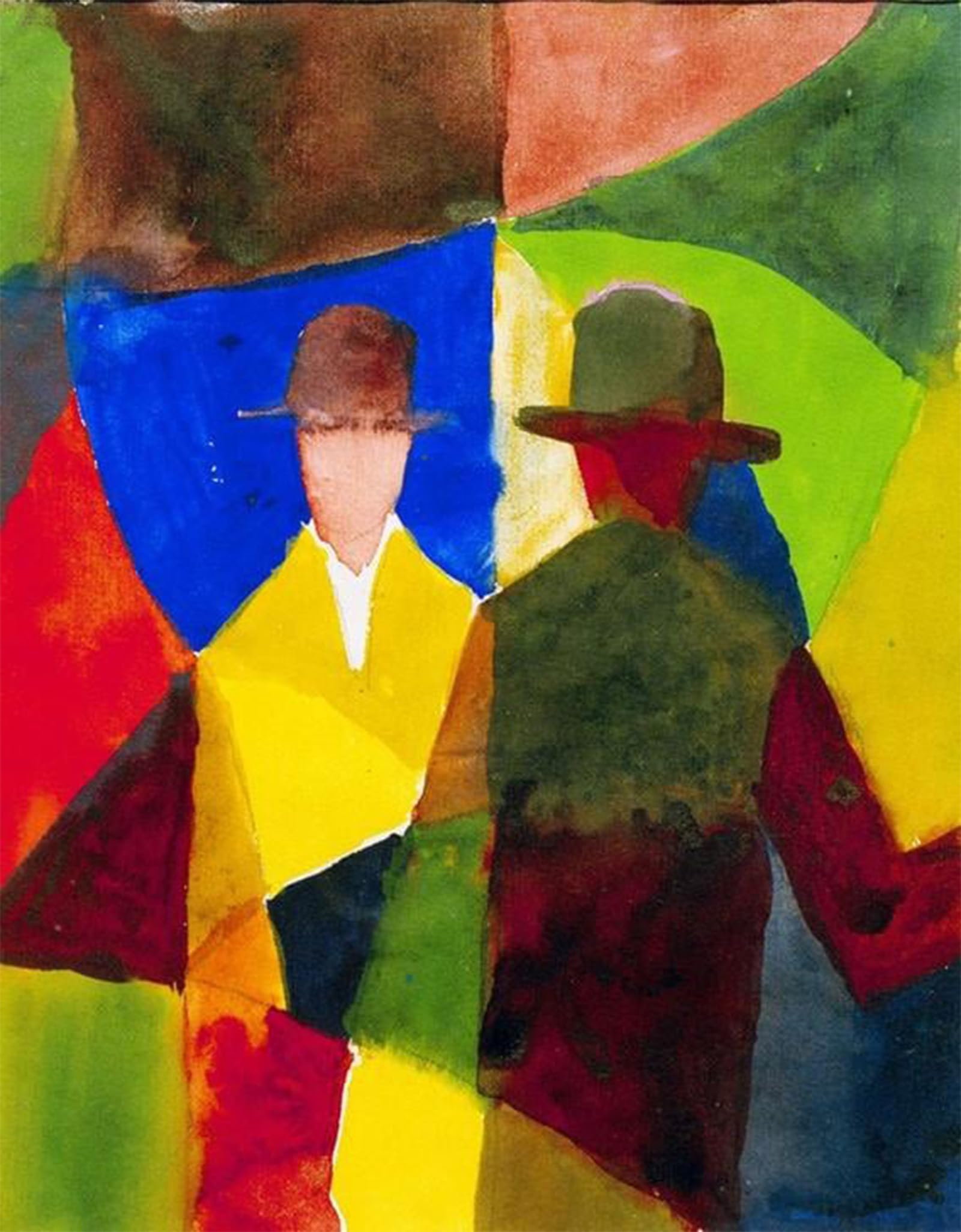 ARTXLXXBN Famous Print Painting Colorful Art Print Reflection in the Shop Window by August Macke Canvas Art Decorations for Home Decor 60x90cm