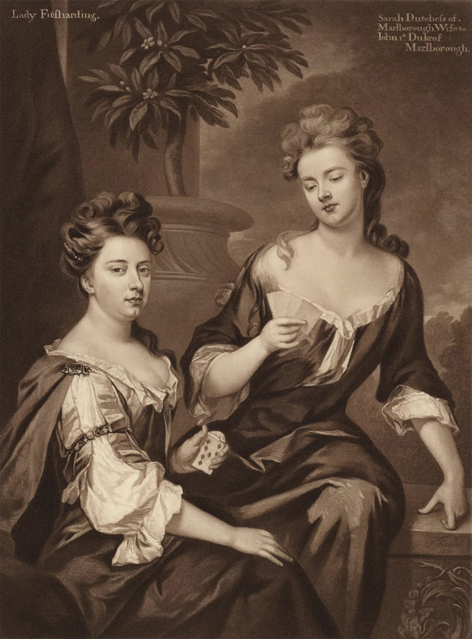 POSTERIIk Famous Print Pop Art Wall Art Graffiti Sarah Duchess of Marlborough and Lady Fitzharding by Godfrey Kneller Art Prints for Home Decor 60x90cm
