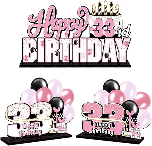 Miniatura 43 de LINGTEER Juego de centros de mesa de acrílico azul con texto en inglés «Happy 100th Birthday» – Decoración de regalo de fiesta de cumpleaños número