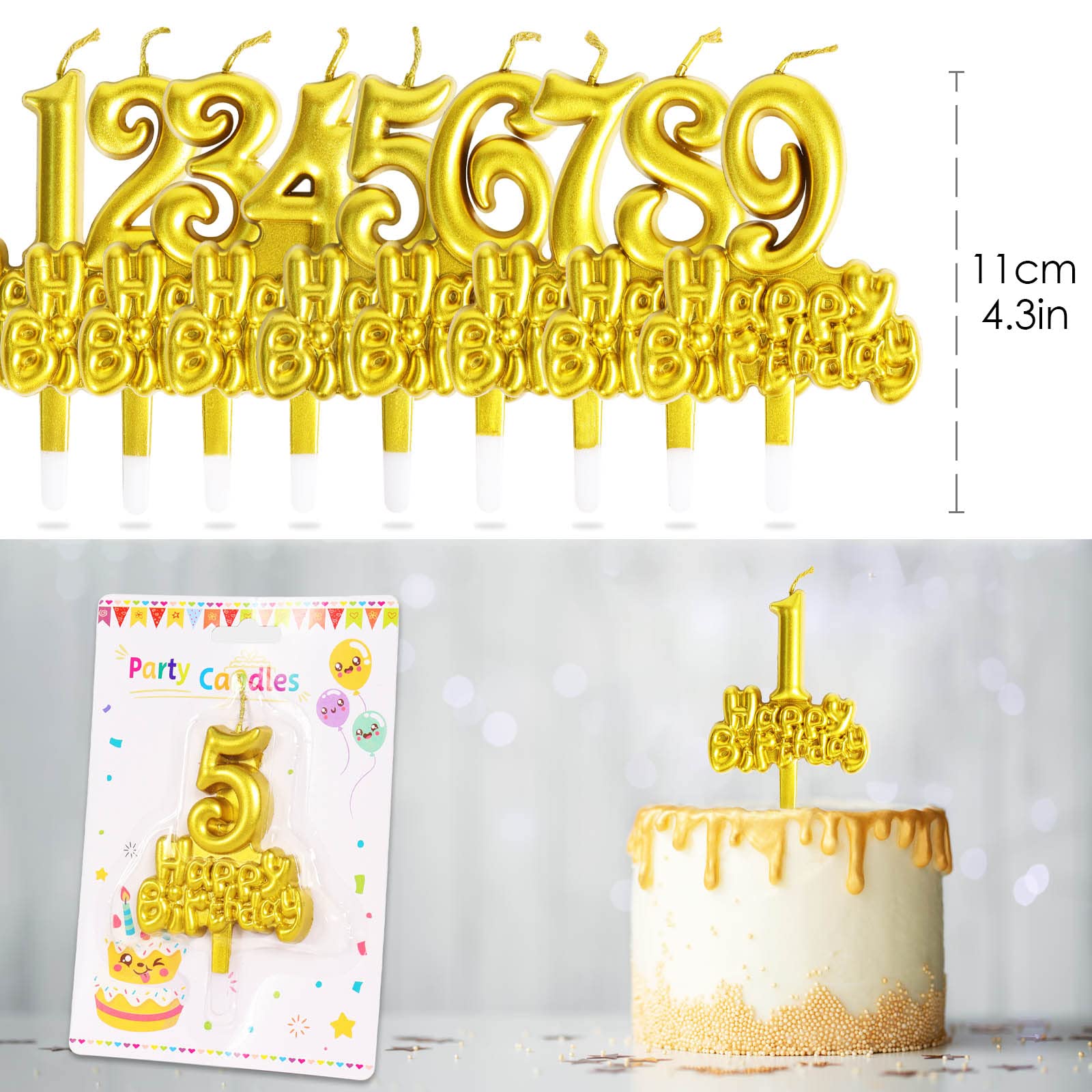 Yiran Bougies D'Anniversaire 25 Ans - Numéro 25 - Bougies Bleu - Bougie D'anniversaire Pour Gâteau - Bougies De Gâteau Décorations De Gâteau Fête