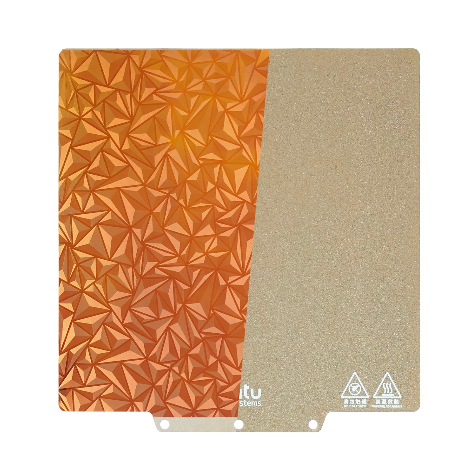 Texture PEI Build Plate for Adventurer 5M/Adventurer 5M Pro 3D Printer, 235x235mm Texture PEI Build Plate +Smooth PEO Sheet 3D Printer Flexible Spring