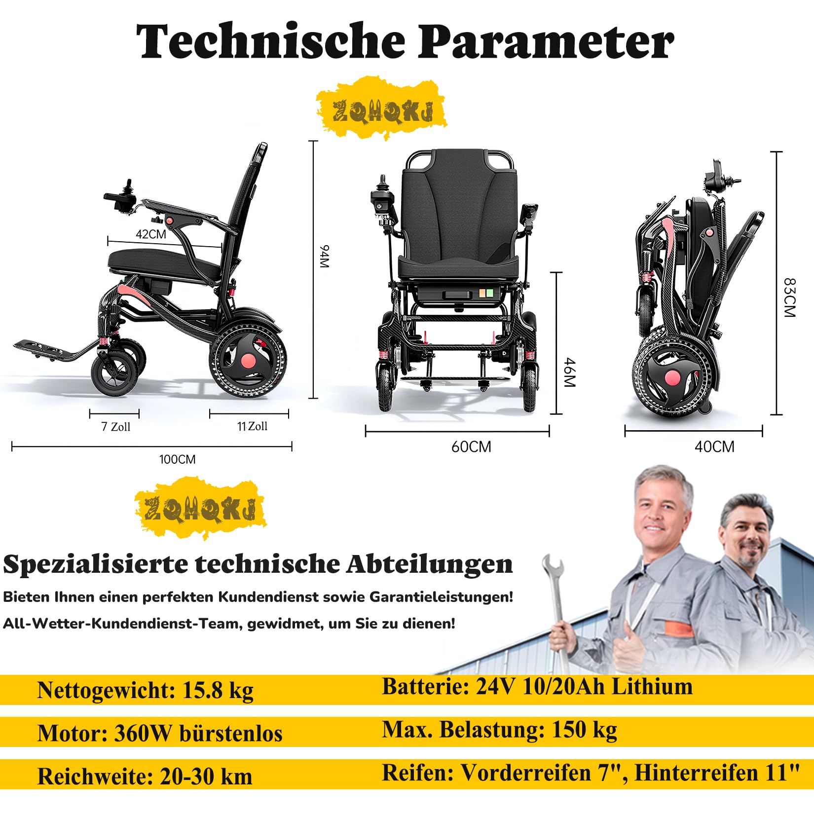 Ultralekki elektryczny wózek inwalidzki, składany, 15,8 kg, bateria litowa, nośność 150 kg, ergonomiczny design, dla seniorów niepełnosprawnych, w podróży, zasięg 20-30 km, do wszystkich