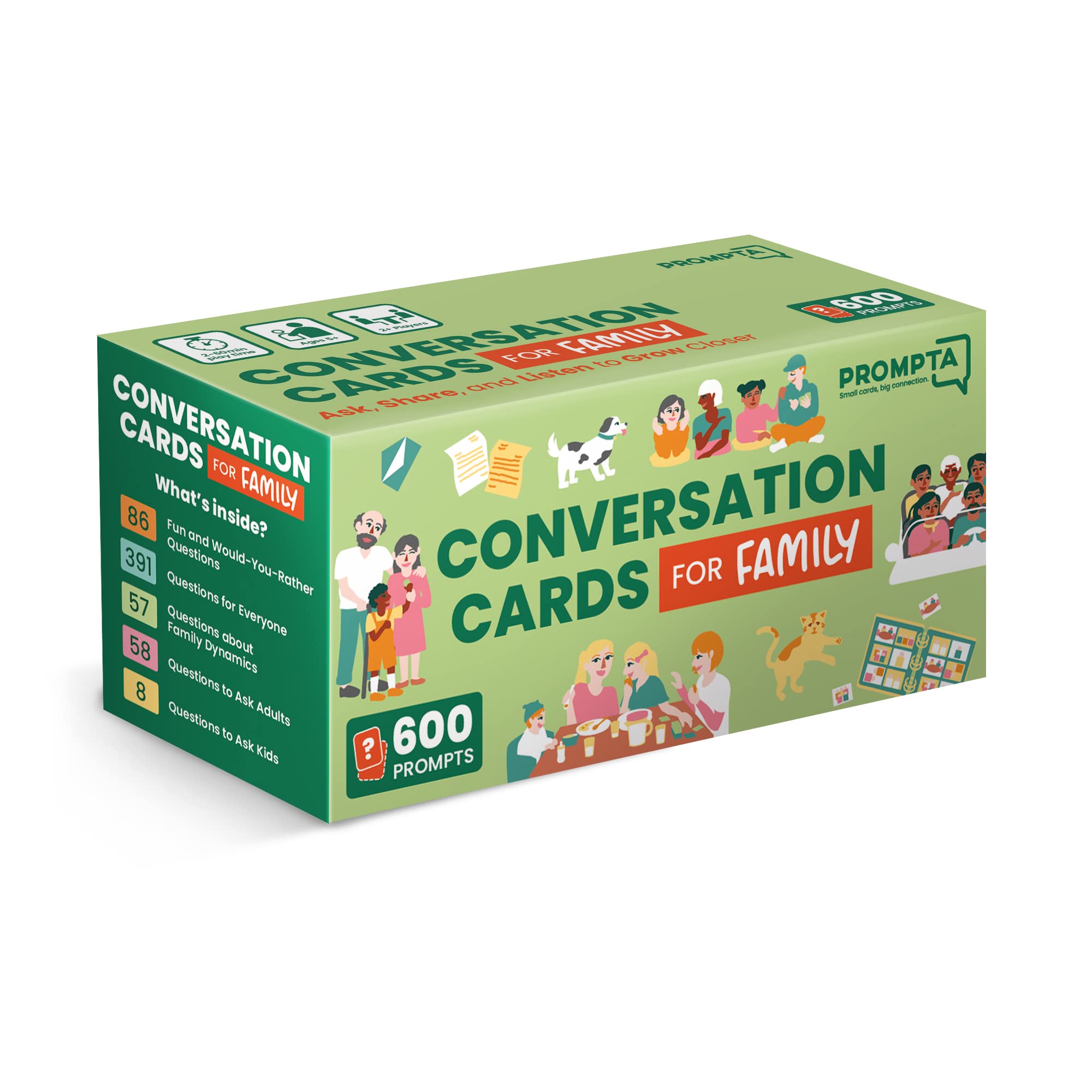 Buy Prompta600 Conversation Cards for Families Fun Conversation