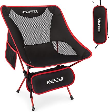 Amazon Co Jp アウトドアチェア 折りたたみ キャンプ椅子 超軽量 コンパクト 耐荷重150kg レジャーチェア イス 椅子 航空級アルミ合金 ハイキング お釣り 登山 収納袋付属 携帯便利 一年安心保障 レッド スポーツ アウトドア