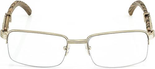 Miniatura 3 de Elite WOOD Art Nouveau VINTAGE Semi Rimless Style Gangster RICH Marco Gafas