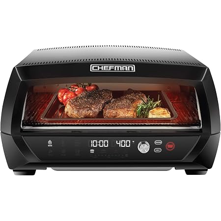 Amazon.com: Chefman Food Mover Horno tostador, correa móvil para tostar pan  y rosquillas, acero inoxidable con temperatura ajustable, extra grande, 6  funciones de cocción: Tostadas, bagel, hornear, asar, pizza y bricolaje :