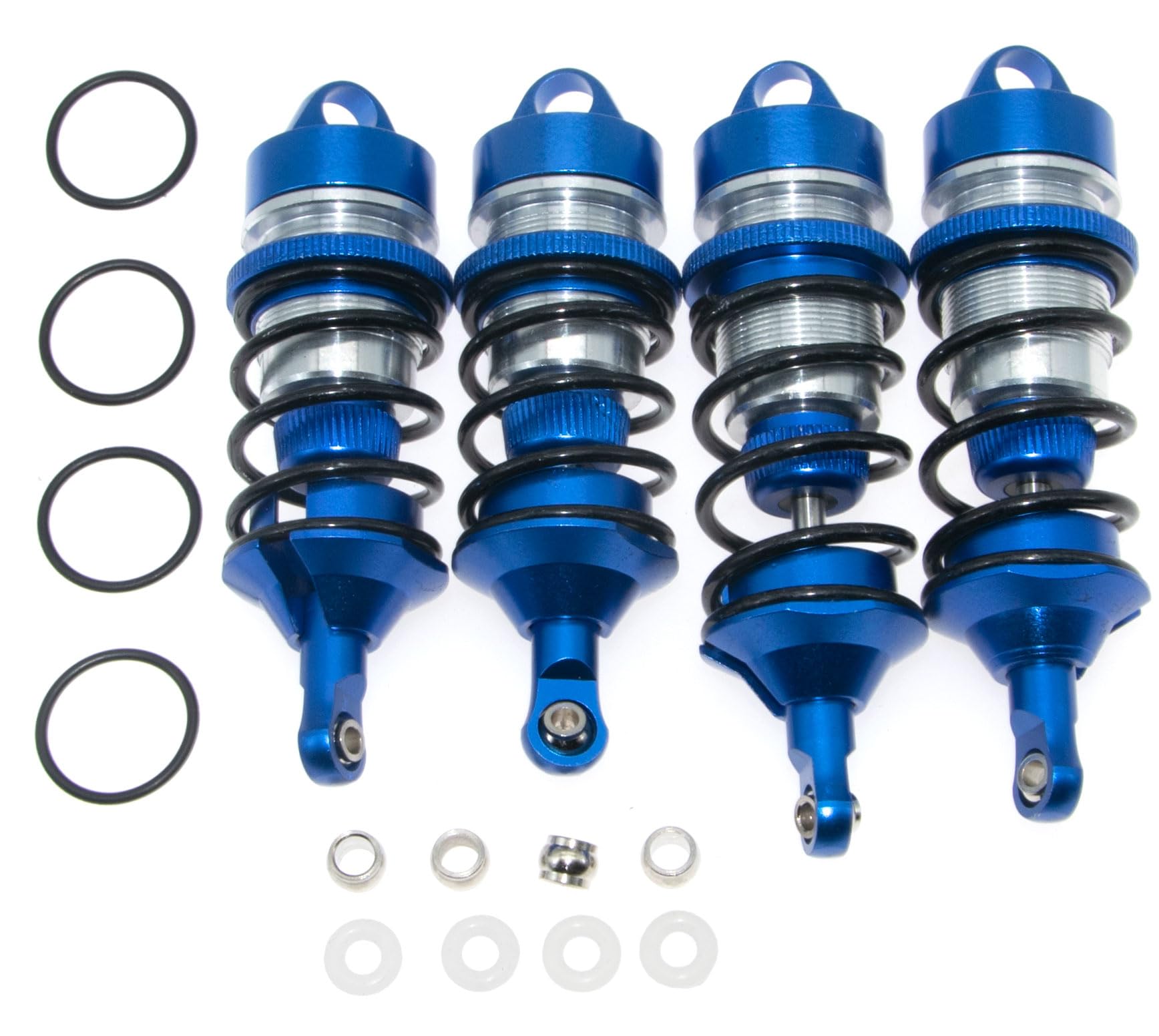 Shock Absorber Upgrade Compatible with ARRMA 6S BLX Felony & 1/7 Infraction 6S BLX & Limitless Roller Speed Bash Rc Car Parts Front Rear Damper #ARA330627 ARA330628 Full Metal 4Pcs(Dark Blue)