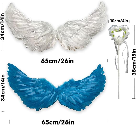 Creative Angel Feather Wings with Elastic Straps