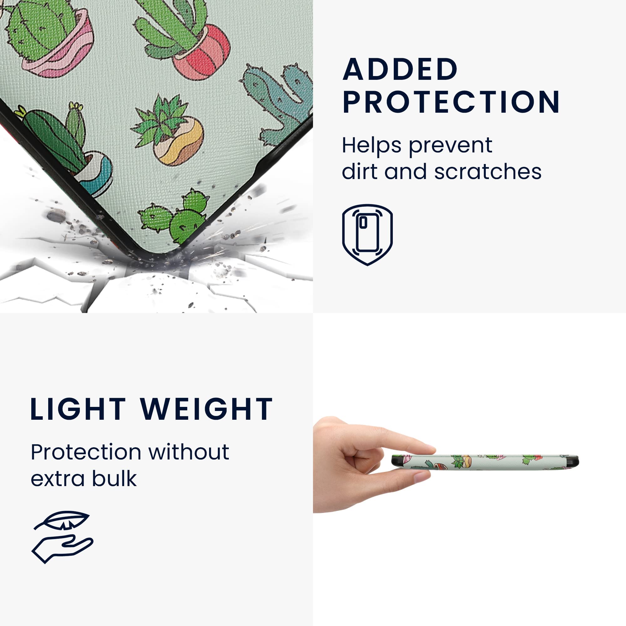 kwmobile Étui Compatible avec Amazon Kindle Paperwhite Coque - Étui à Rabat magnétique Tablette eReader Similicuir - Vert Clair-Vert foncé