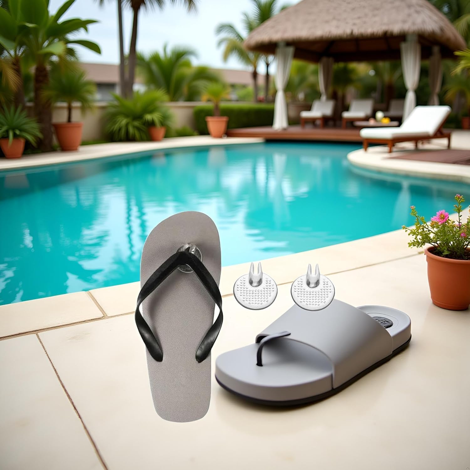 Photo 1 of 2 Pcs Transparent Silicone Toe Protectors for Flip-Flops, Flip-Flop Gel Toe Guards Cushions Thong Protectors Silicone Thong Sandal Toe Protectors, Ball-of-Foot Cushions, Use Safety Easy Installation