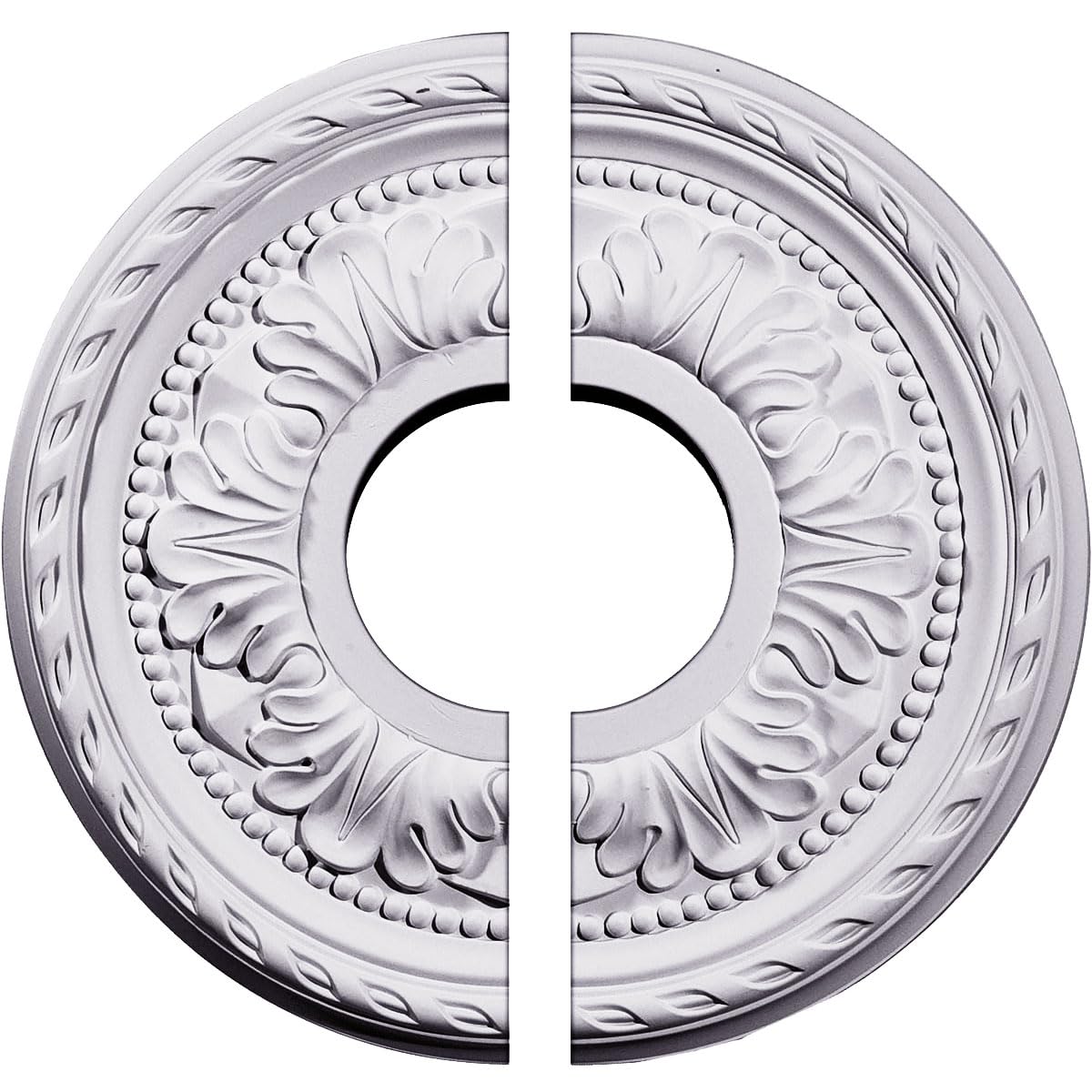Médaillon de plafond Palmetto 29 cm pour installer sans débrancher les fils