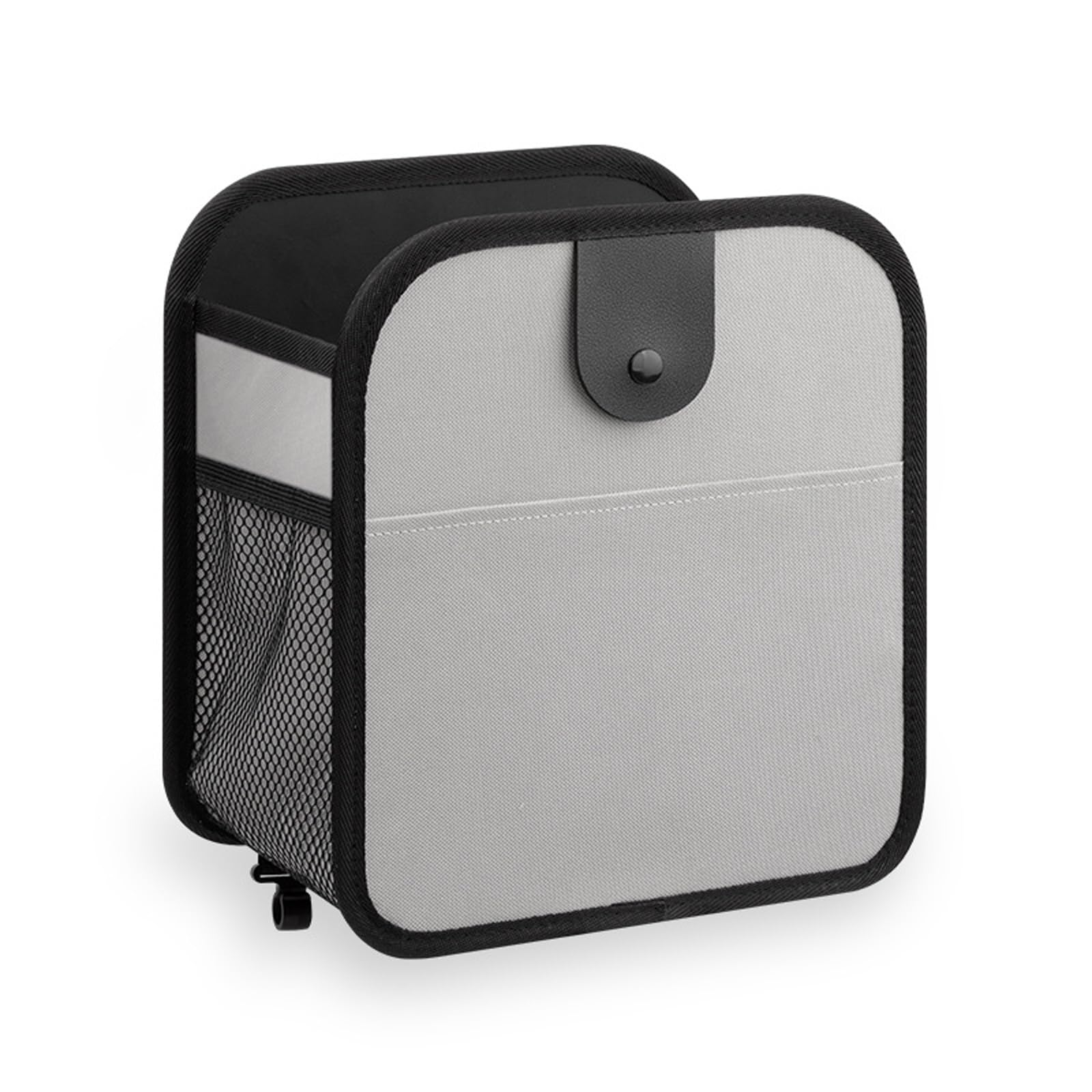 Hsioluted Multipurpose Vehicle Waste Bag with Stretchable Opening and Pocket Organizes Trash and Small Items Efficiently University Fabric Car Cart