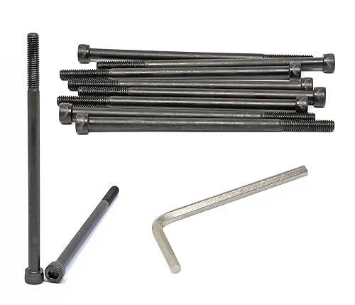 Miniatura 250 de iexcell 720 piezas de acero de aleación M4 x 6/8/10/12/16/20/25/30/35/40/45/50 de grado 12.9, tornillos de cabeza hexagonal, tornillos, arandelas