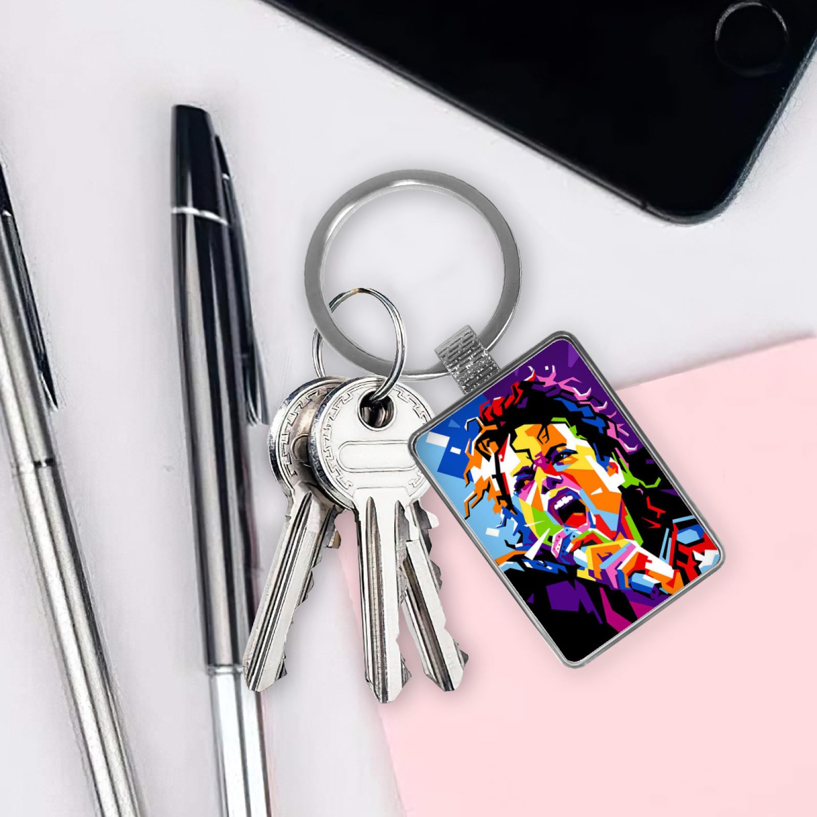 Amazon.co.jp: キーホルダー キーリング マイケル ジャクソン キー 