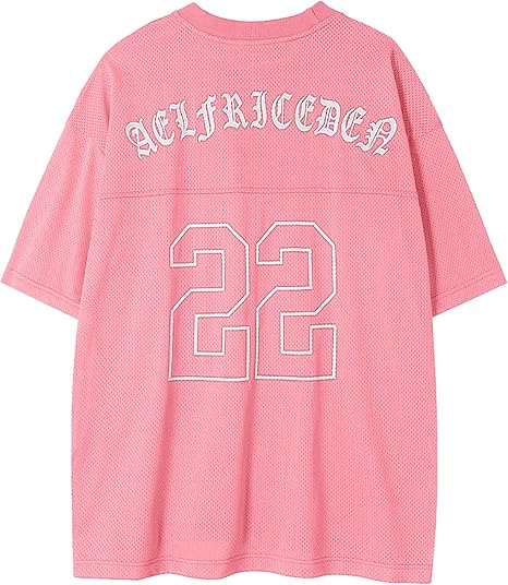 Aelfric Eden Mens Jersey Shirts Mesh Print Number Unisex Oversized Graphic Tees Short Sleeve Casual T Shirt Y2k Tops