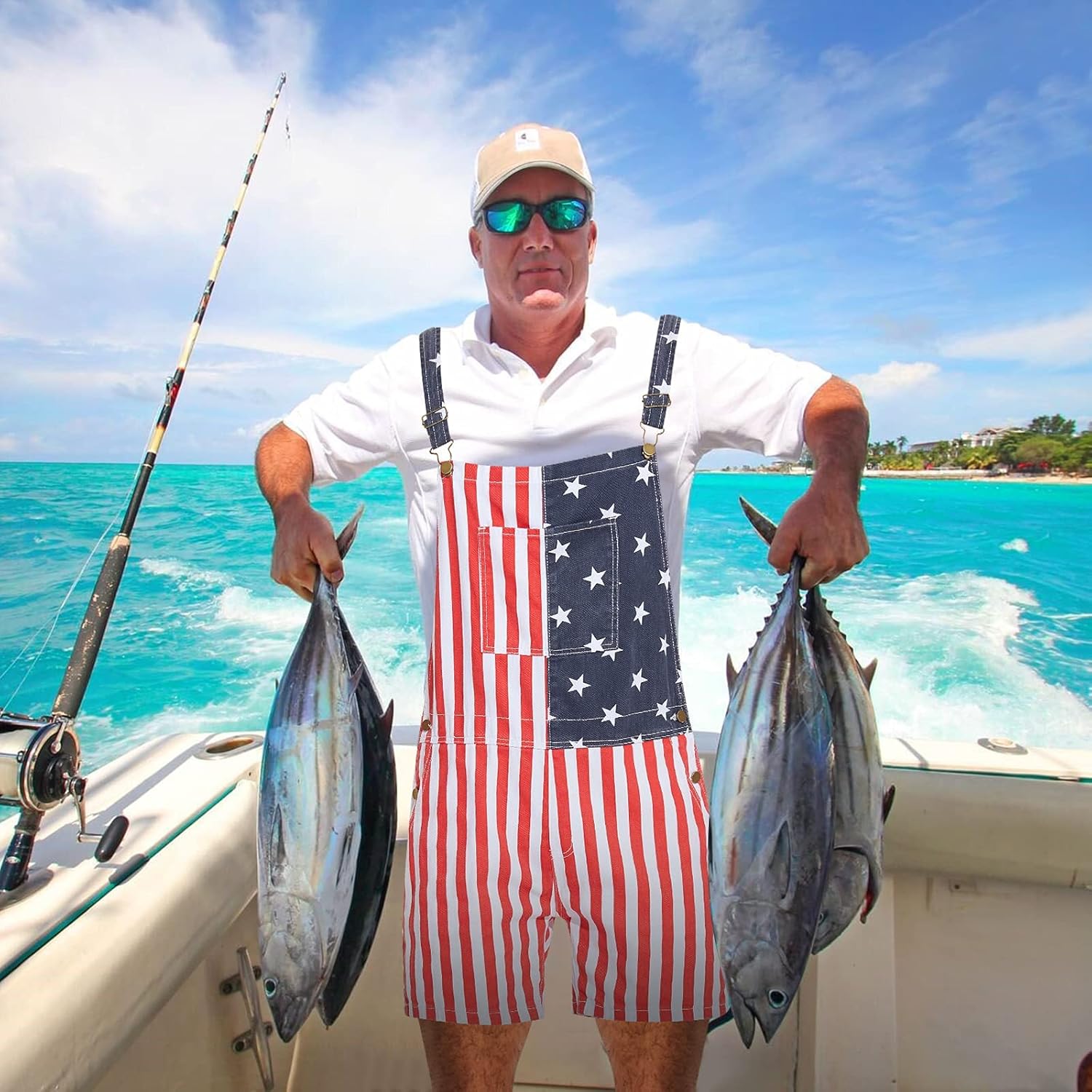 Bib Overalls for Men Shorts Romper Festival Jumpsuits Fashion Coveralls - Image 5