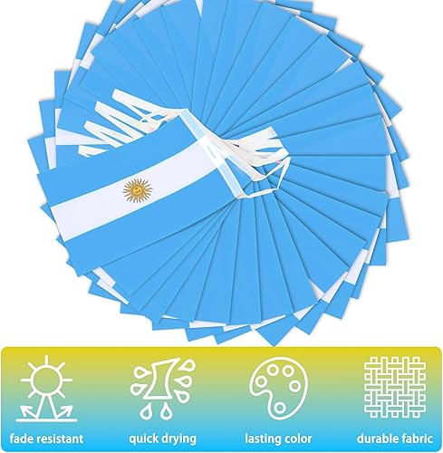 Miniatura 88 de Banderín de bandera de República Dominicana, pequeña mini bandera dominicana, banderín de banderines, decoración nacional de país para escuela