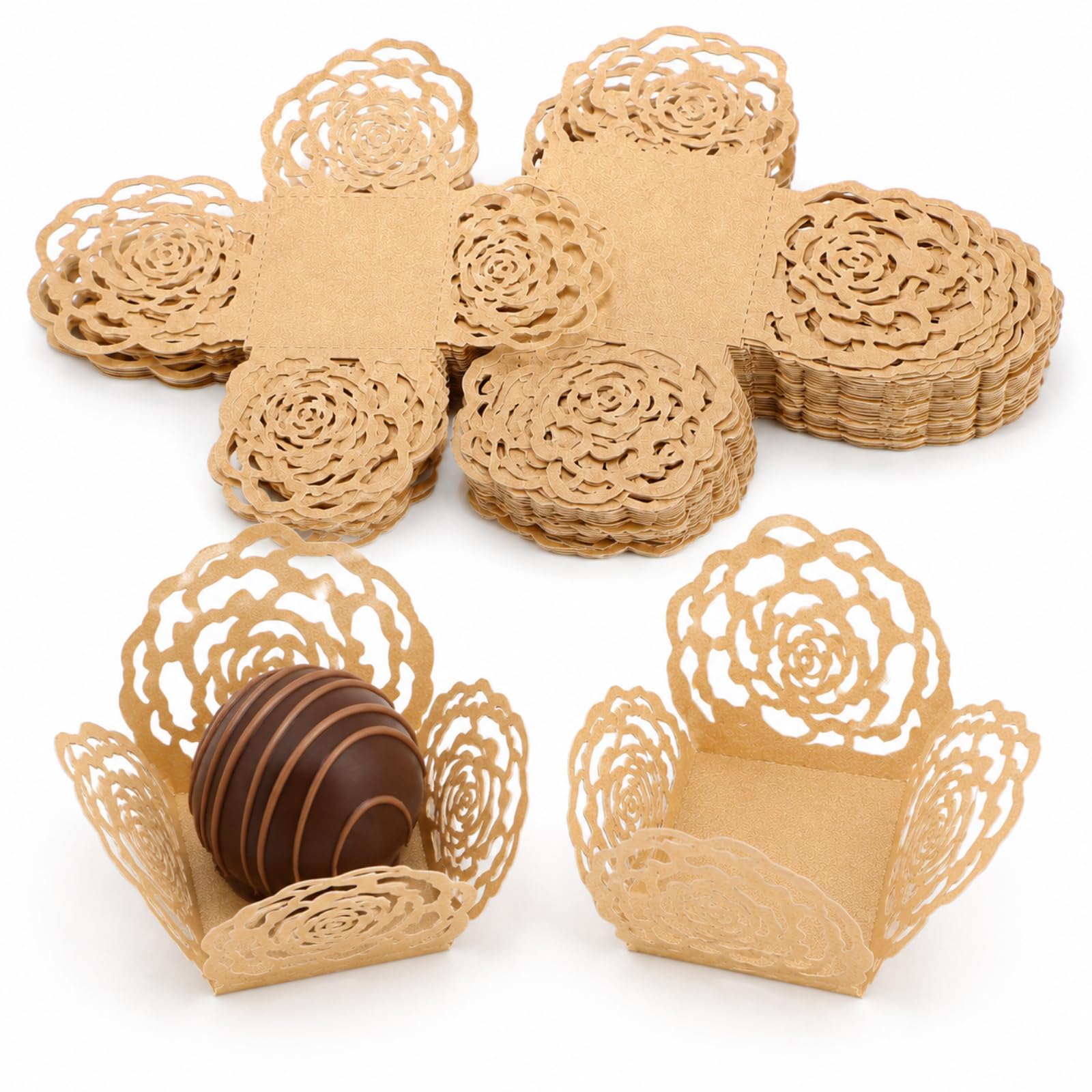 Moule papier chocolat pour emballage de douceurs et cadeaux de Noël