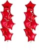 18 Red Star-Shaped Foil Balloon Mylar Helium Balloons for Wedding Baby Shower Birthday Party Decorations, Pack of 20