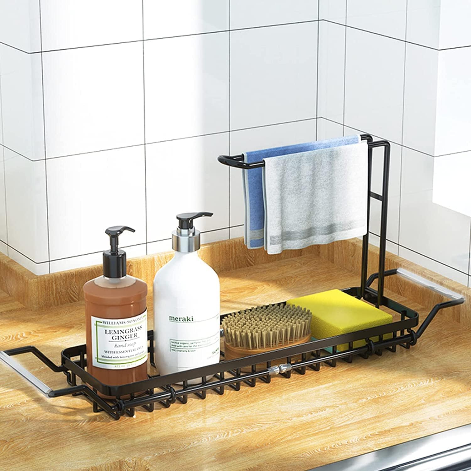 Spülbecken Organizer Mit Automatischer Entleerung - Praktischer Schwammhalter Für Die Küche