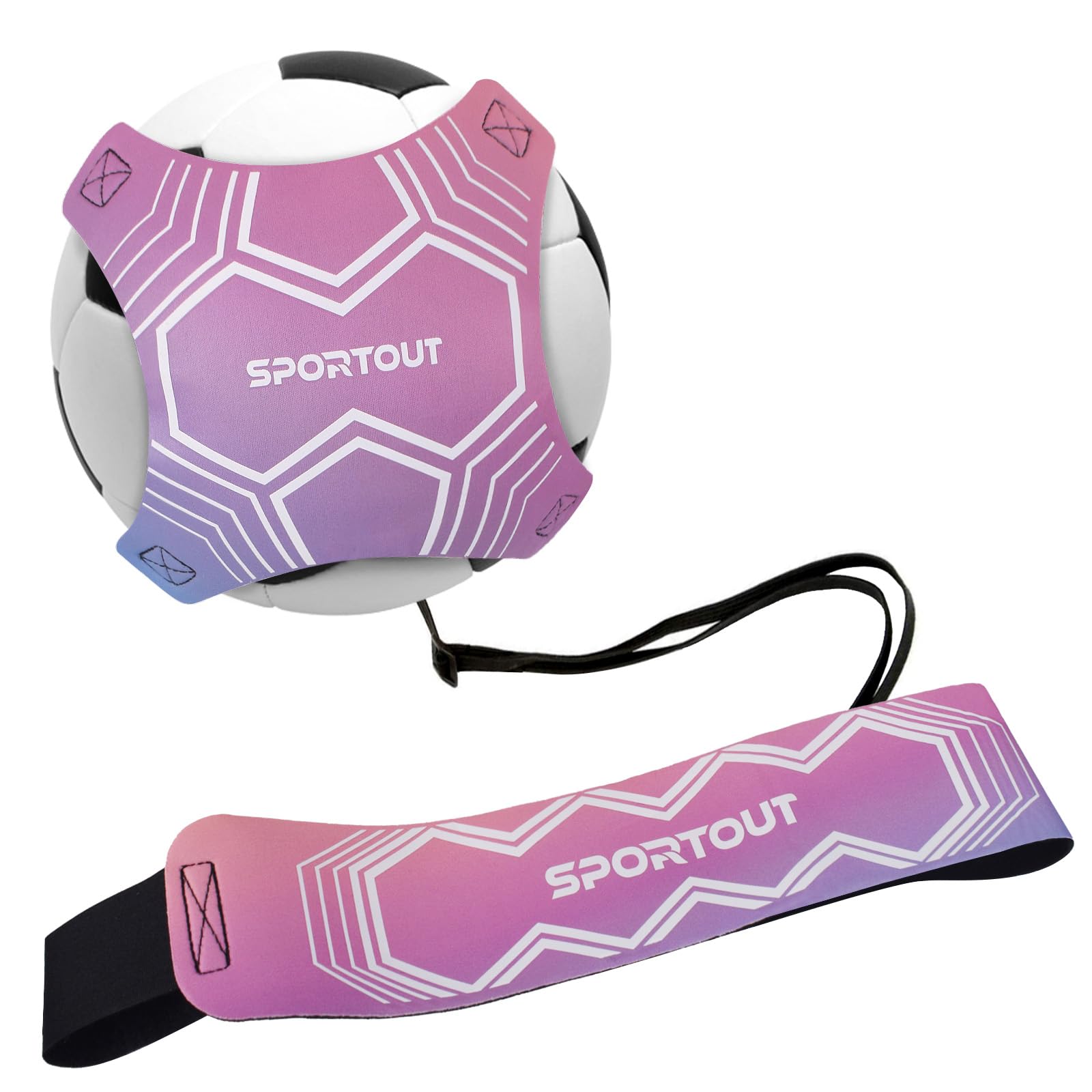 Sportout Volleyball/Soccer Training Equipment, Solo Trainer, Adjustable Waist Belt for Kids & Adults