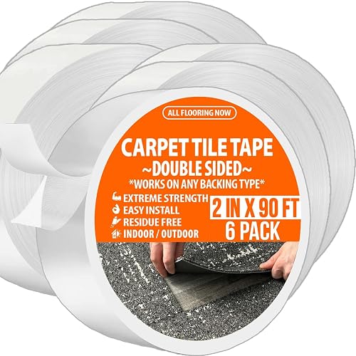 All Flooring Now Double Sided Carpet Tile Tape 2in x 90ft (6 Pack)