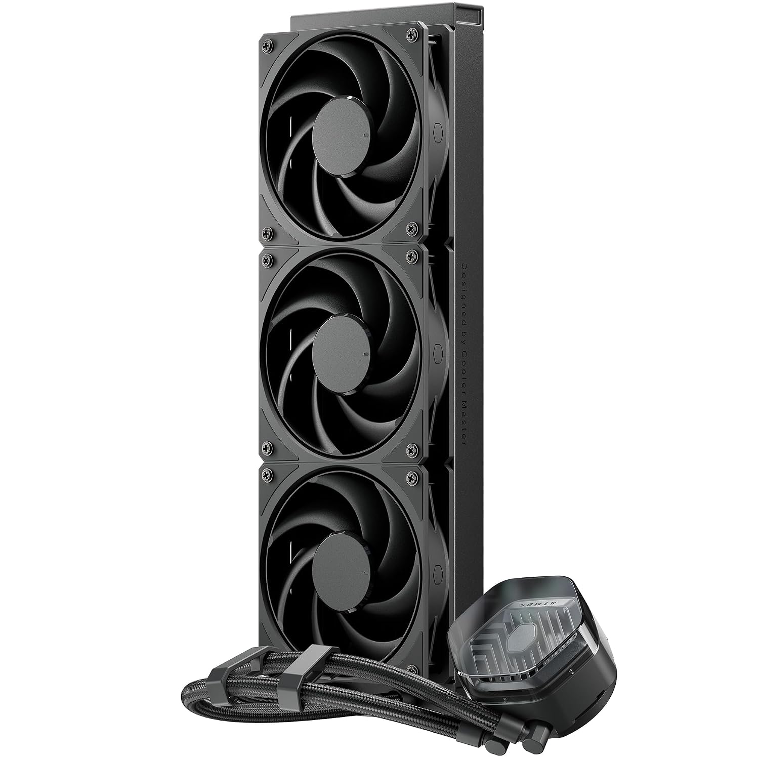 Cooler Master MasterLiquid 360 Atmos Stealth CPU Liquid Cooler - AIO Water Cooling System (TDP 300W), Dual Chamber Pump, Pre-Installed Mobius 120 Black Fans, LGA1851/1700 & AM5/AM4 Brackets