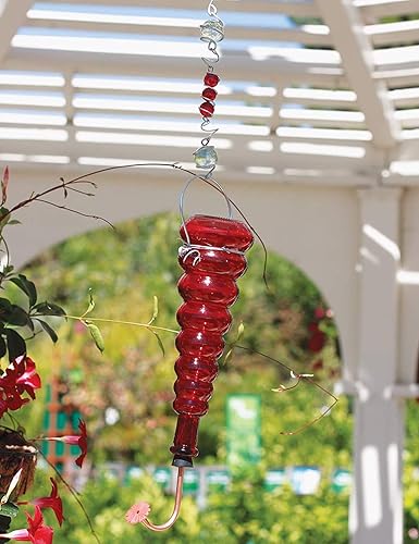 Miniatura 2 de Sunset Vista Designs Garden Rainbows Collection - Comedero para colibríes, botella roja