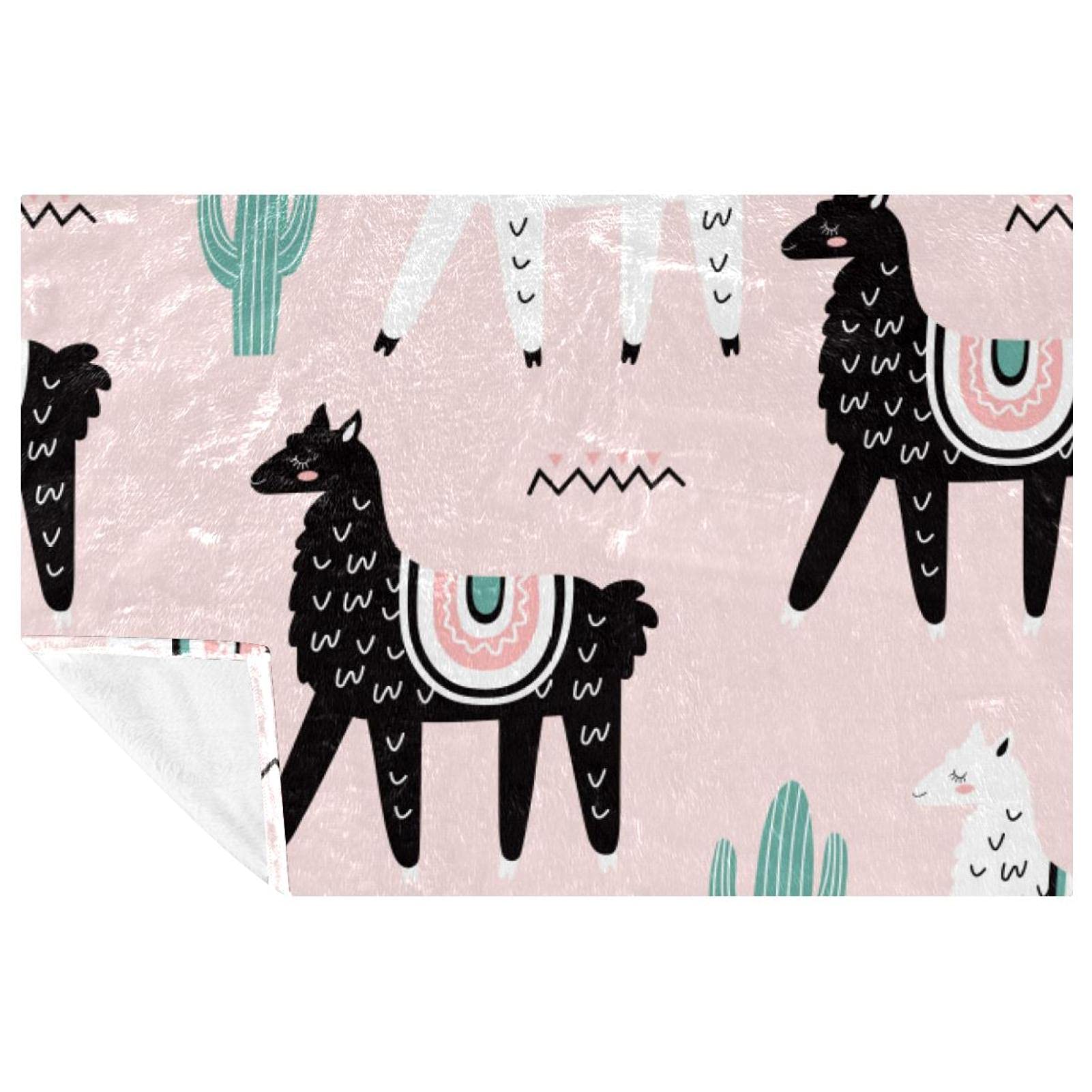 Couverture chaude lamas pour pique-nique et camping en plein air