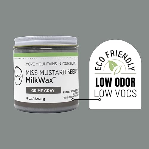 Miniatura 2 de Miss Mustard Seed's MilkWax - Cera para muebles, madera, armarios y paredes, calidad premium, bajo olor (gris mugre, 4 onzas)