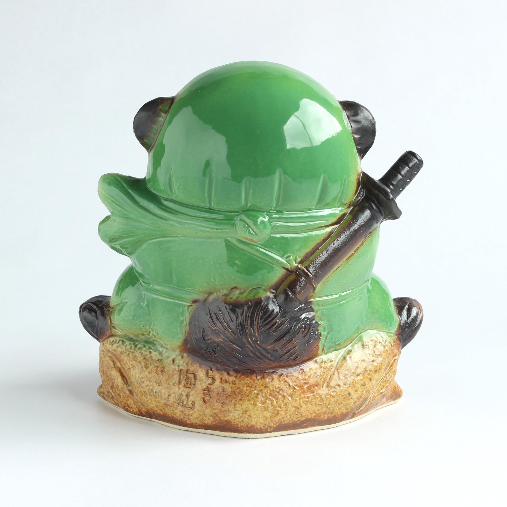 Amazon.co.jp: 陶里『信楽焼』ジライヤ狸(緑) 6号 B090-12