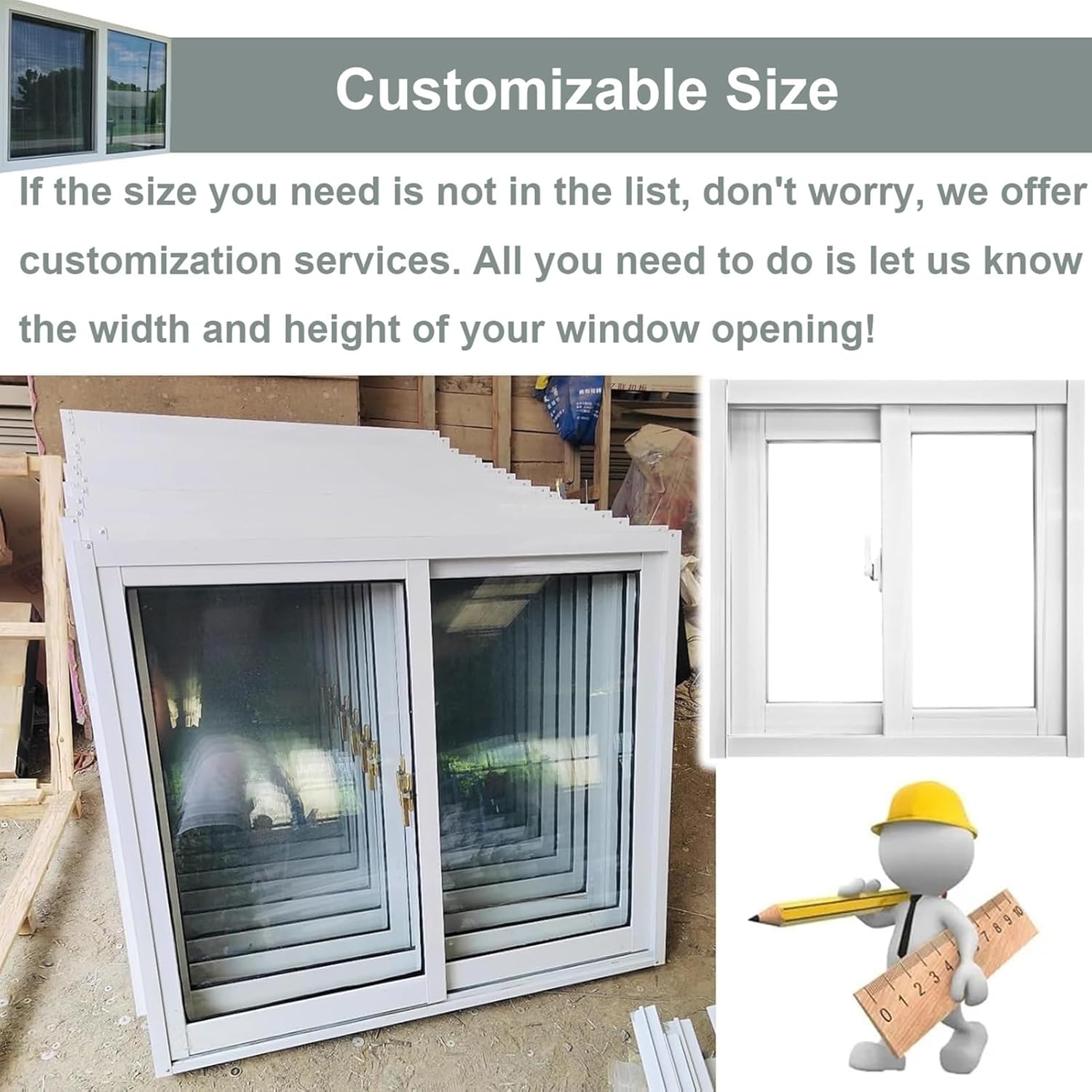 Large Basement Window - Replacement Mobile Home Window with Tempered Glass & Screen, Horizontal Sliding Design for Bathrooms and Chicken Coops, Durable Aluminum Construction