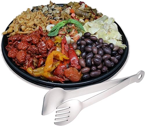 Miniatura 6 de Pinzas pequeñas para servir de acero inoxidable de 6 pulgadas, juego de 4 (cepilladas)