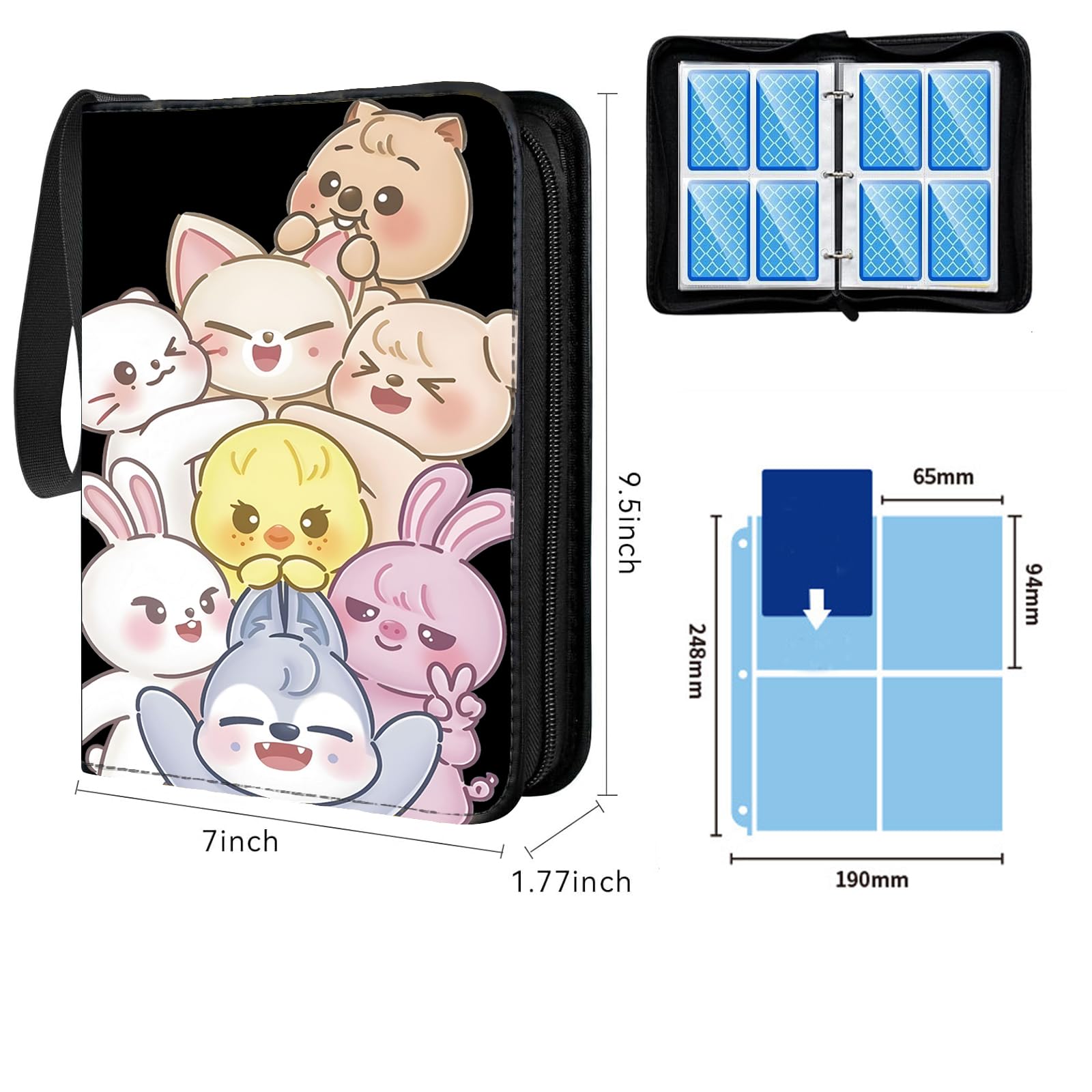 Kpop SKZ Classeur pour cartes photo 400 pochettes avec pochettes pour cartes Lomo Kpop SKZ Classeur pour cartes photo 400 pochettes avec pochettes pour cartes Lomo