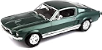 Maisto - 1/18 Scale Compatible with Ford Replica Miniature Model Mustang Replica GTA Fastback (1967) Green, metal