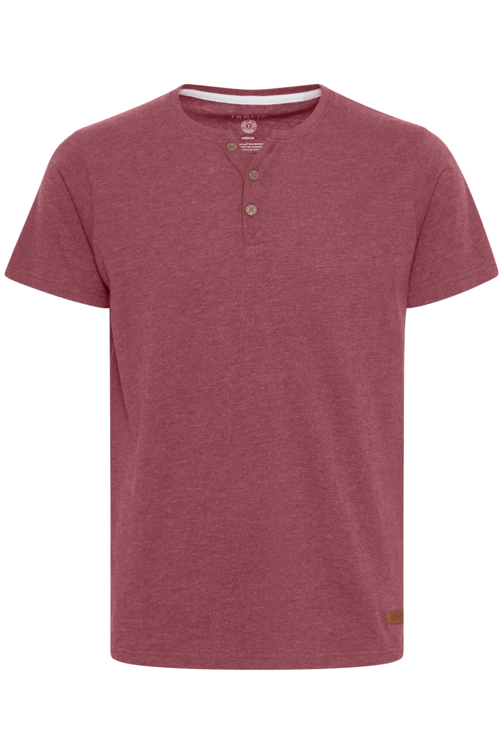 !Solid SDVolker Herren T-Shirt Kurzarm Shirt mit Grandad-Ausschnitt