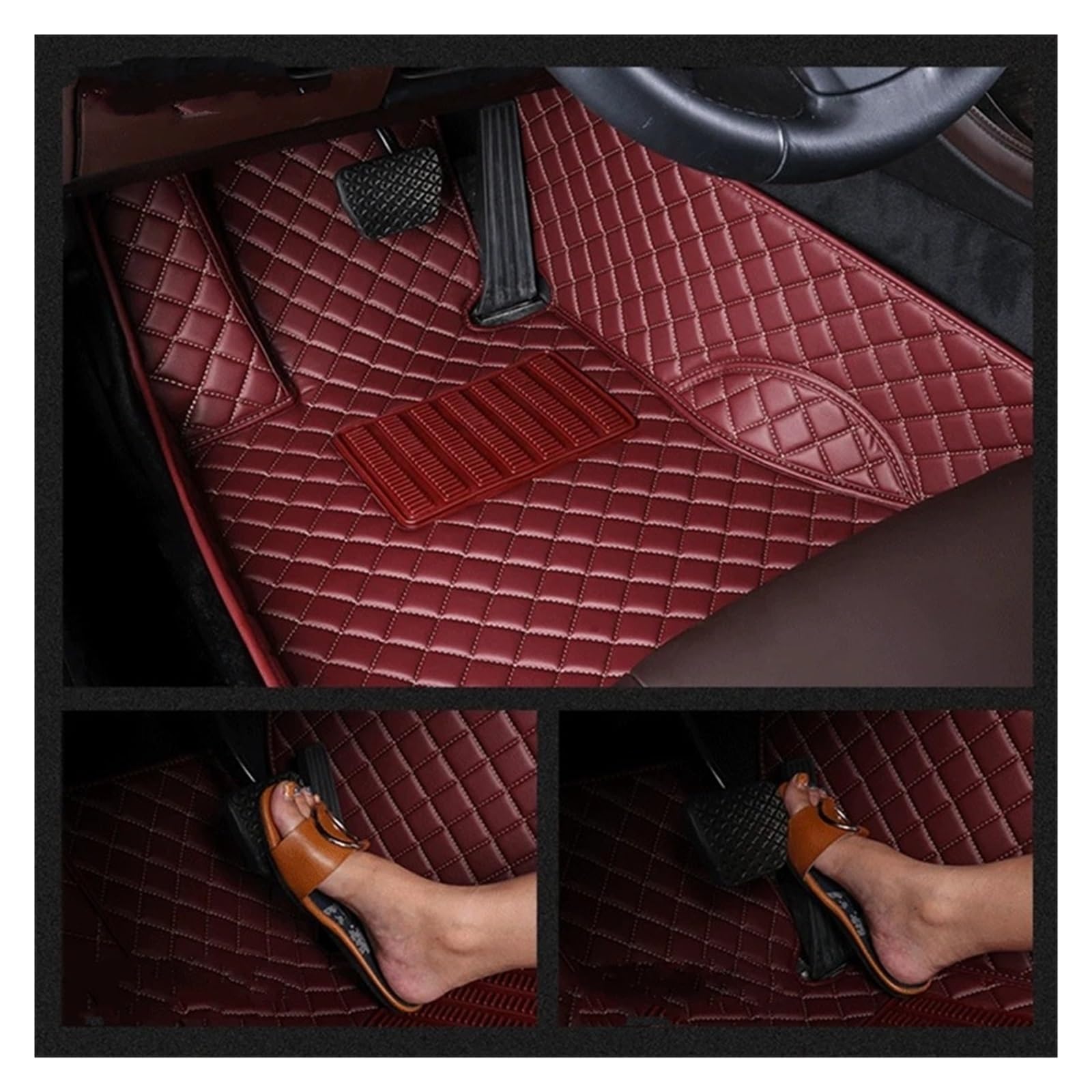 Tapis Sol Voiture Tapis De Sol Auto pour Peugeot 508 Berline 2010-2023 Tapis sur Mesure(All Black,2010-2018 508)