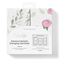 Vista 12 de TotAha Funda verde para cambiador, ultra suave, bohemio, para cambiador de pañales para niñas y niños, sábanas de cambio de hojas botánicas