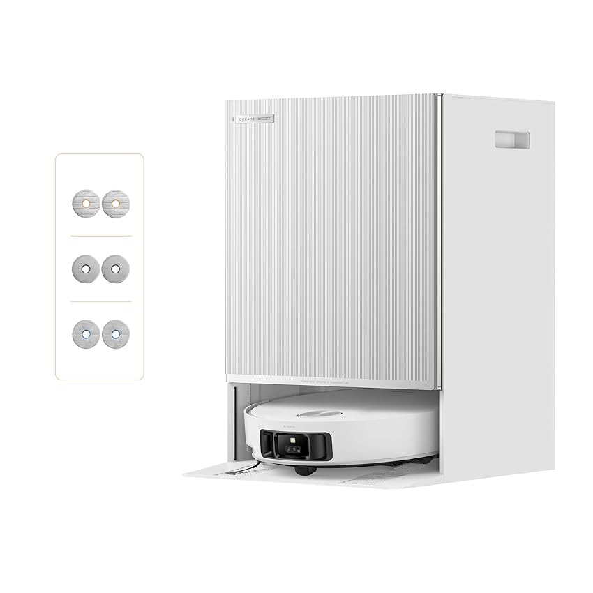 DREAME Matrix10 Ultra Robot Aspirapolvere e Lavapavimenti, Superamento Ostacoli 8 cm, Aspirazione 30.000Pa, Auto-svuot/Riemp, Autopulizia Moci, 0 Grovigli, Rileva 240+ Ostacoli, Controllo Vocale