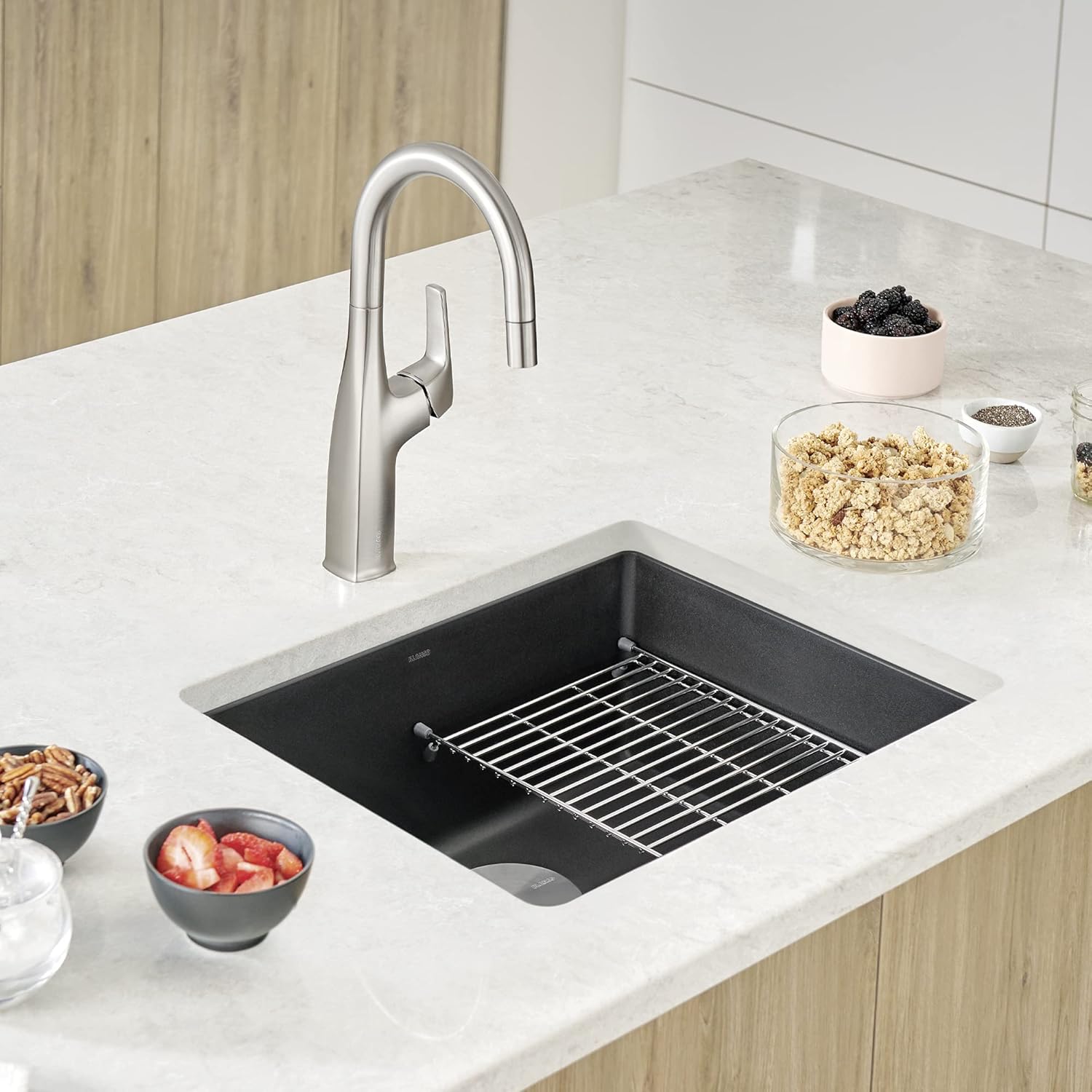 BLANCO 442933 Precis 21" Kitchen Sink, Coal Black
