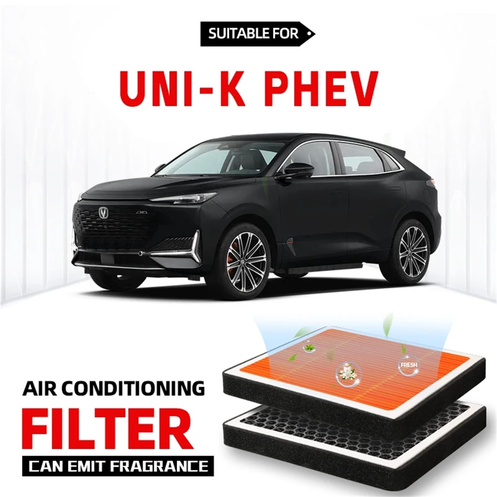 Adatto per filtro aria Changan UNI-K PHEV Filtro aria condizionata a carbone attivo con fragranza per purificare l'aria dell'abitacolo dell'auto Filtro aria cabina