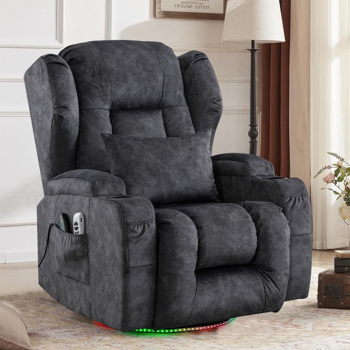 IPKIG Power Swivel Rocker Recliner Chair