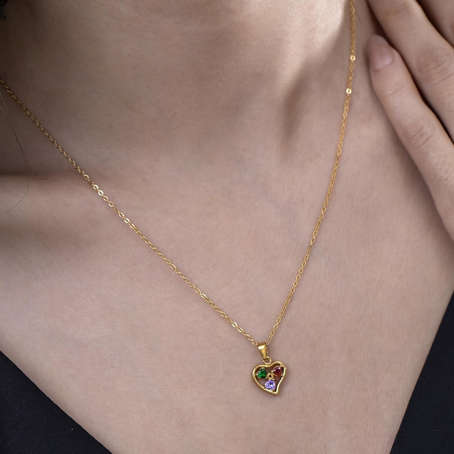 stainless steel heart pendant christmas gifts for her