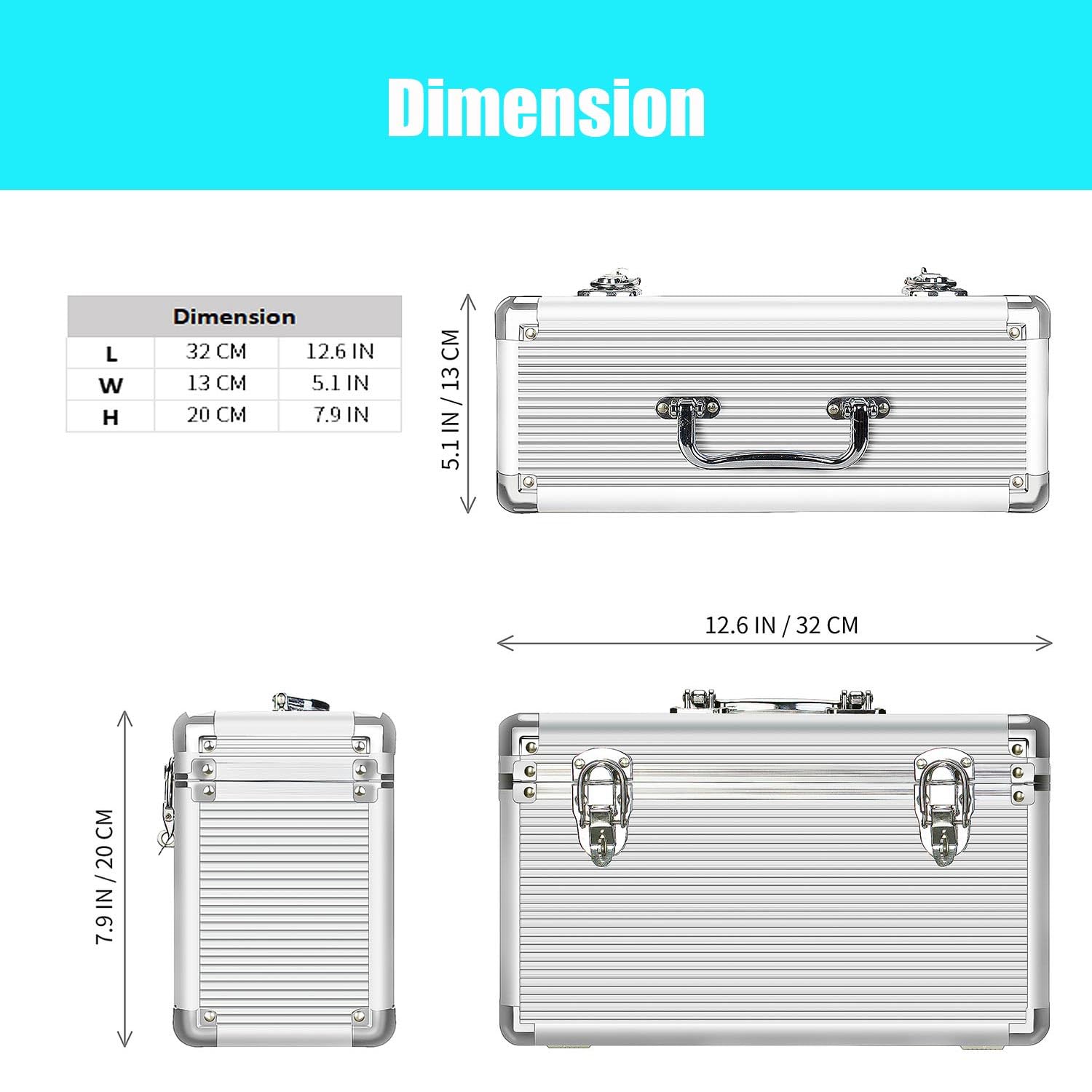 GLOTRENDS B12 12-Slot Handy-Aufbewahrungsbox, tragbares Design zum Tragen und Transportieren, IP65 wasserdicht, Handy-Organizer und Schutzbox