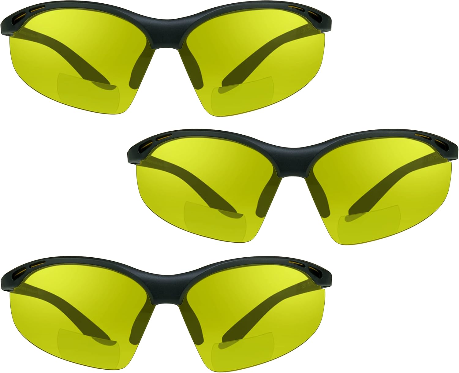 proSPORT Yellow Safety Bifocal Glasses z87 Mens and Womens for Night Driving and Riding…